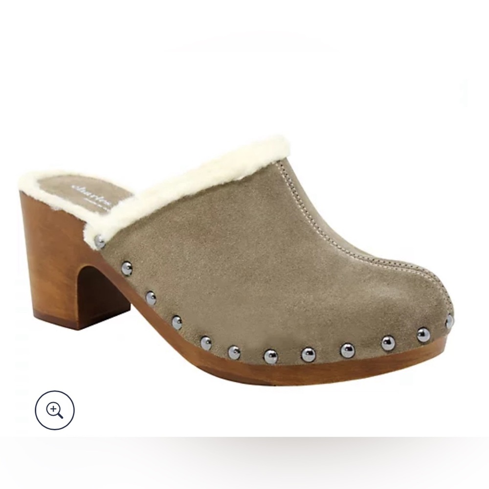 Charles David Taupe Suede Mules - Livid Size 39